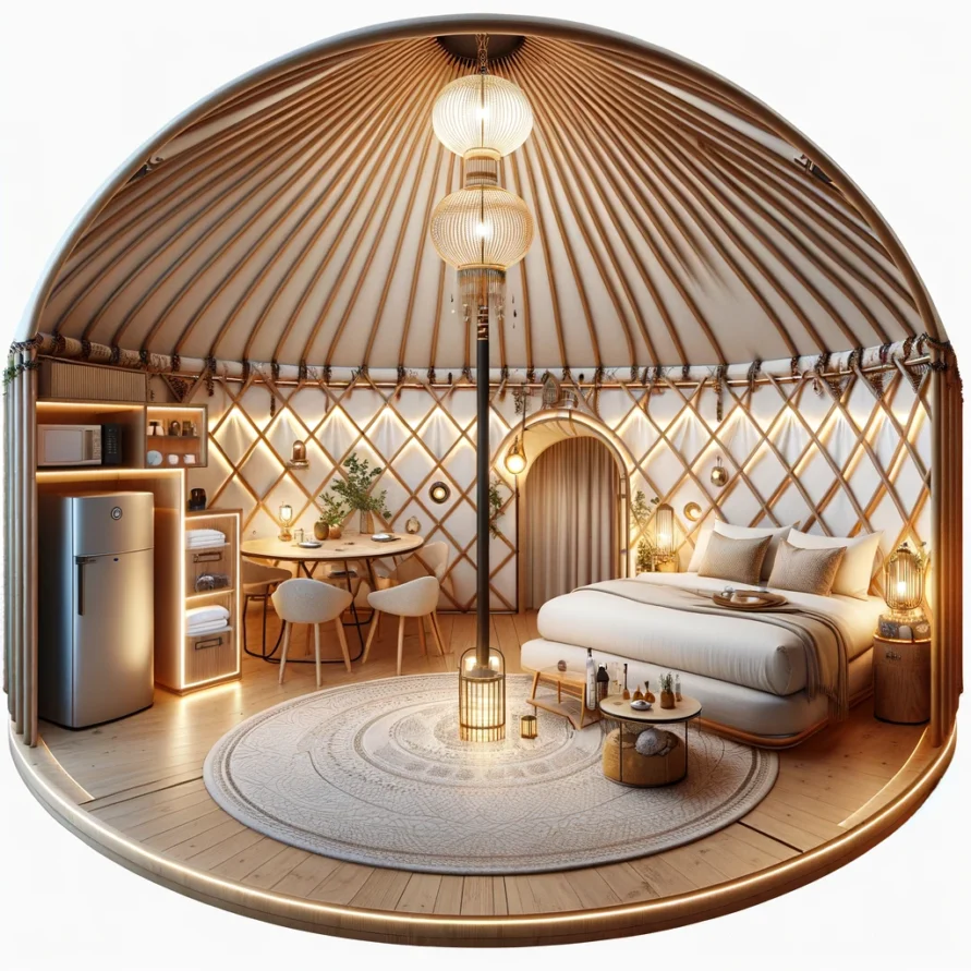 Luxury Single Yurt Rental | Mountain Views & Hot Tub