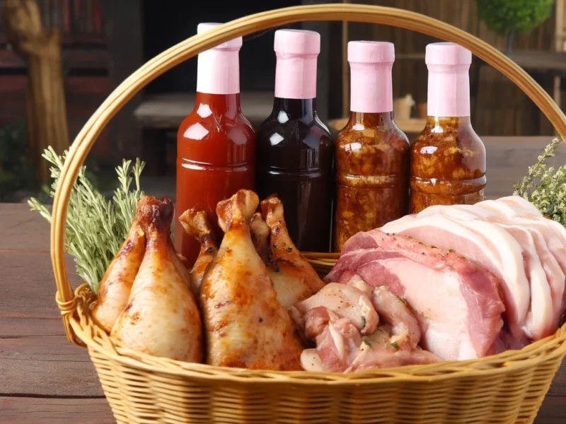 Classic Duo BBQ Basket: Premium Lamb & Chicken